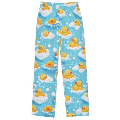 Boy's Pants Rubber Duck Jogger Pants Elastic Waist Long