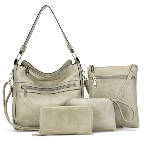 Image of Purses For Women Handbags And Wallet Set Large Hobo Crossbody Bag Ladies Purse Totes 4 PCS | And Wallet Set