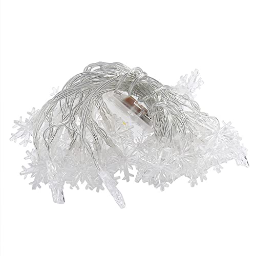 20/40/80 luces copo de nieve LED cadena de luces luces de hadas luces LED batería/USB alimentado guirnalda decoraciones de Navidad de Año Nuevo