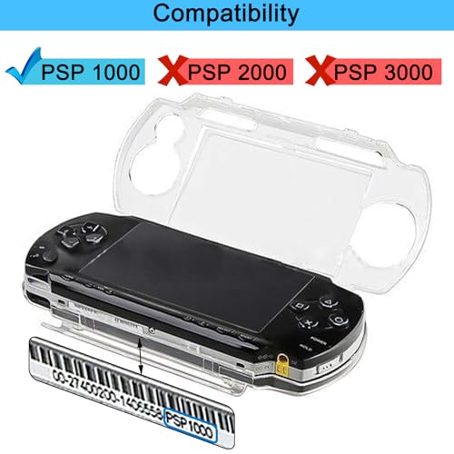 OSTENT プロテクター クリア クリスタルト ラベル キャリー ハード カバー ケースシェル Sony PSP1000 ゲームコンソール用