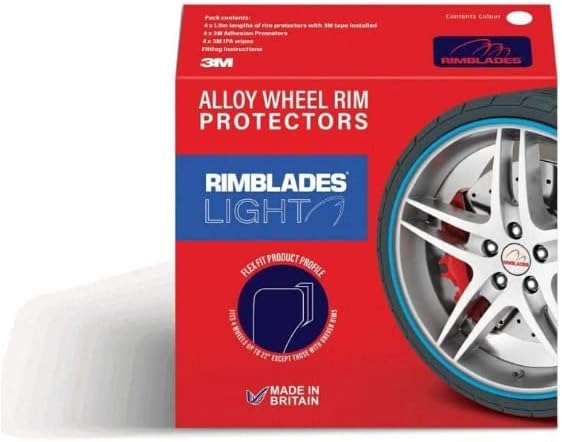 Rimblades Light Alloy Wheel Rim Protectors | Wheel Protection - Full Kit - END OF LINE SALE - 9 Colours (White)