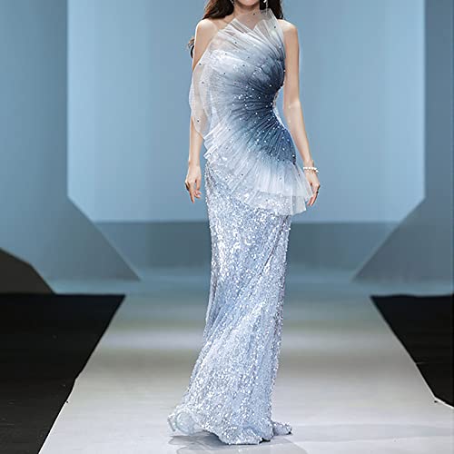 Robe de soirée longue à sequins et une épaule pour bal chic - 2
