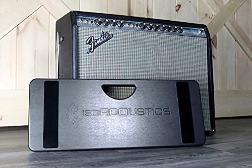 IsoAcoustics Stage 1 Board Combo Entkoppler-Ständer | für Gitarren-/Bassverstärker, Keyboardverstärker, Bühnenmonitore und Subwoofer | schwarz