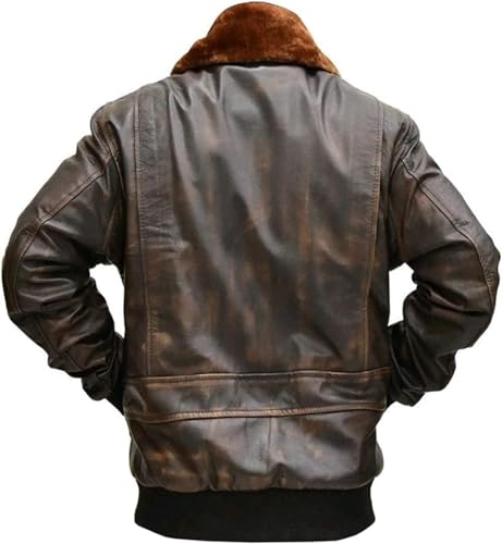 Image of Hide & Seek Men's A2 Aviator Air Force Cockpit Vintage Bomber Military Flight Pilot WWII Distressed Real Leather Jacket