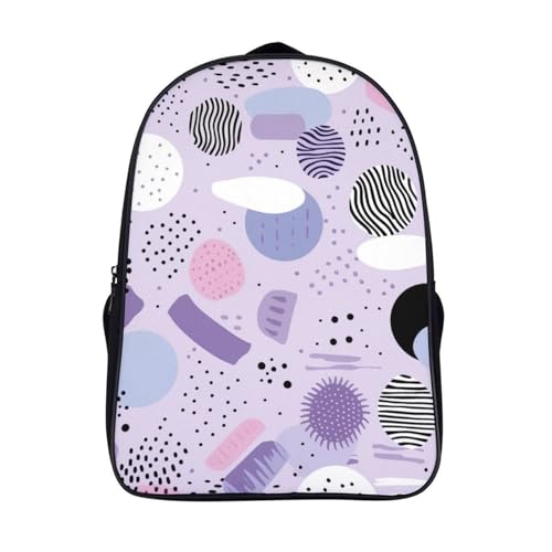 Mochila infantil de rayas moradas 40x28x16cm para guardería y preescolar
