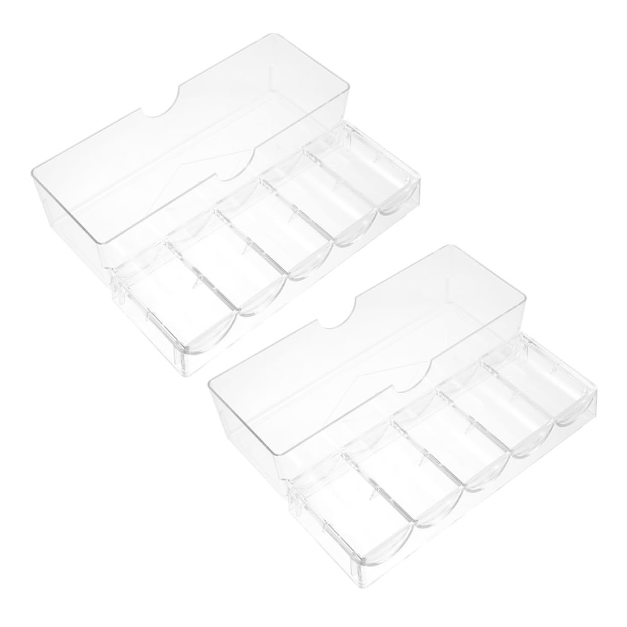 Toddmomy 2Piezas Organizadora de Fichas de Póker con Tapa Rack de Almacenamiento Transparente para Mantener Ordenadas de Póker Casa