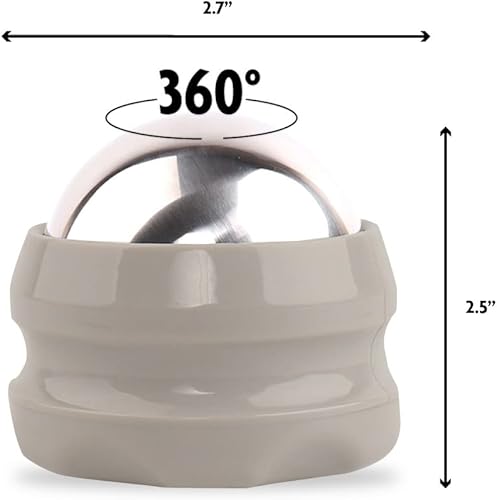 Miniatura 5 de AXiOFiT - Bola de rodillo de masaje criosfera para cuello, hombro, espalda, rodilla, pies, mano, acero inoxidable, tejido profundo, hielo, bola de