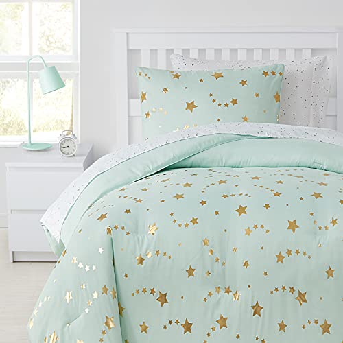Frank + LuLu Children's Comforter Set in Multiple Sizes and Design Patterns- Soft, Cozy, and Colorful Comforter Set with Beautiful, Fun and Playful Designs (Lucky Star (Aqua, Twin) Frank + LuLu Children's Comforter Set in Multiple Sizes and Design Patterns- Soft, Cozy, and Colorful Comforter Set with Beautiful, Fun and Playful Designs (Lucky Star (Aqua, Twin)