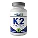 Vitafii Vitamin K2 (MK4 and MK7) With D3 - Maximum Absorption Vitamin D And K Supplement - Promotes Strong Bones And Heart Health - Includes MCT Powder