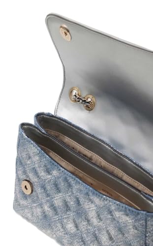 Sac Guess Giully II métallisé bleu à deux compartiments pratiques