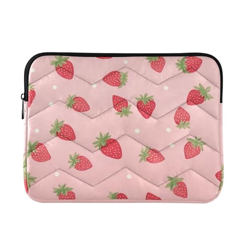 Funda para portátil 13-14 pulgadas con diseño de fresa miniatura 1