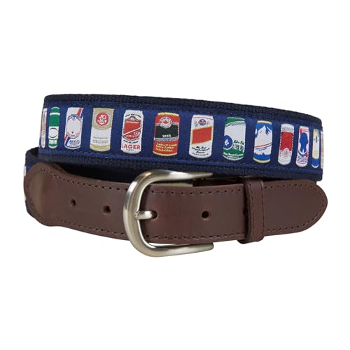 Retro Beer Cans Ribbon Club Belt - Belted Cow Cheap Buzz