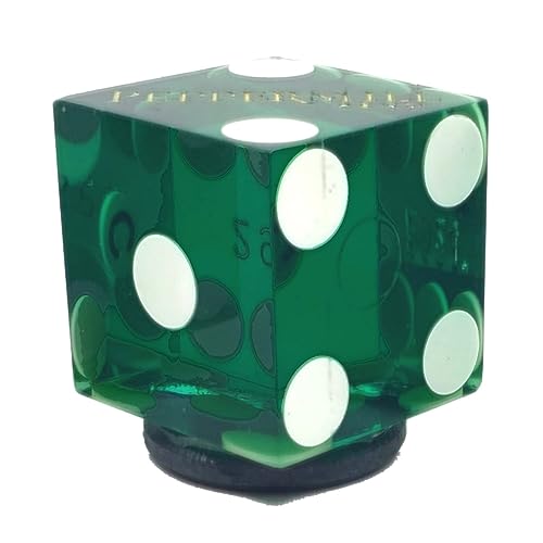 Cyber-Deals Novelty Refrigerator Magnets Featuring Genuine Las Vegas Lake Tahoe Reno Nevada Random Casino Craps Dice (Green)