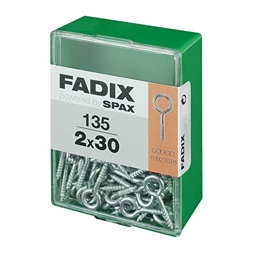 FADIX 18019 Caja M 135 uds. HEMBRILLA Cerrada CINC 2,0x30mm, Multicolor
