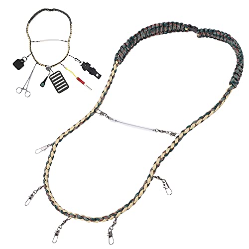 lvifloae Fly Fishing Nylon Braided Lanyard Necklace Fishing Nipper Patch Forcep Tippet Holder Tools Fly Fishing Starter Kit