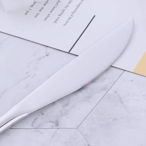 HRK ENTERPRISE Good Stainless Steel Dinner Knives Everyday Flatware Dinner Knives Stainless Steel, Goldware Set Butter Knives Set Butterknives Stainless Steel Dinning Knife(Gold, Set of 5) 1