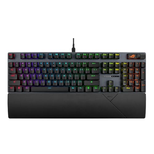 I durevoli copritasti ROG PBT doubleshot o i keycaps ABS con rivestimento UV offrono una sensazione di qualità superiore e resistenza alla lucentezza e allo sbiadimento