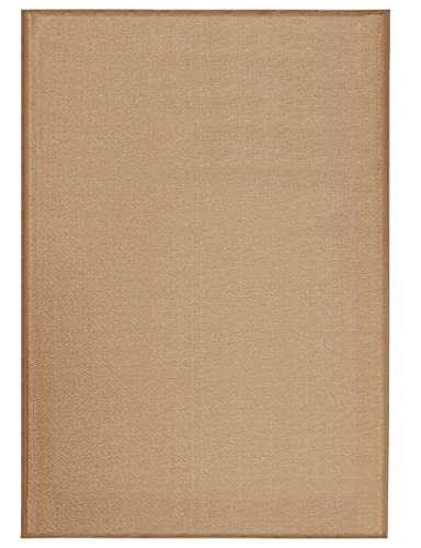 Alfombra de exterior Spetebo resistente a los rayos UV, 150 x 90 cm, resistente a la intemperie, plástico con aspecto de yute, alfombra de jardín, fibra sintética, para balcón, terraza, uso exterior