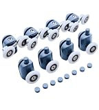 Set 8 Rotelle e Rulli di Ricambio per Box Doccia - Cuscinetti 24 mm - Rotelline Box Doccia - Ruote Doccia per Porta Scorrevole - con Viti per Porta Della Doccia