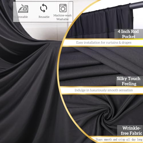 Cortinas Fondo Negro 20ft x 12ft 4 Paneles miniatura 4