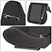 DNA MOTORING 2PCS Racing Bucket Seats with Adjustable Backrest, Single Adjuster and Rail, Compatible with 4 Point Harness, Woven Fabric, Black/Red, RS-JBR-005-BK-RD