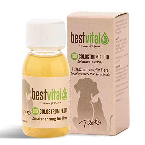 BIO Colostrum Fluid TIER I doplňková potrava pro zvířata I 100% první mléko tekuté I vysoce koncentrované I německá bio pečeť I 1 x 60 ml