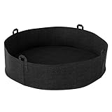 [page_title]-FIXKIT 400L Hochbeet Pflanzsack aus Vliesstoff, Pflanztasche mit Vier Griff Ø130cm Höhe 30cm, 400g/m²(schwarz)