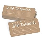 Enhance Your Offerings with these elegant white floral paper gift certificates; Add this simple product to your offering and expand your customer base as they use these plain but pretty gift cards; You can also use these fill in gift certificates as ...