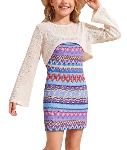 Vestidos sin mangas para niñas evitan calor conjunto bohemio 8-12 años Happy Cherry