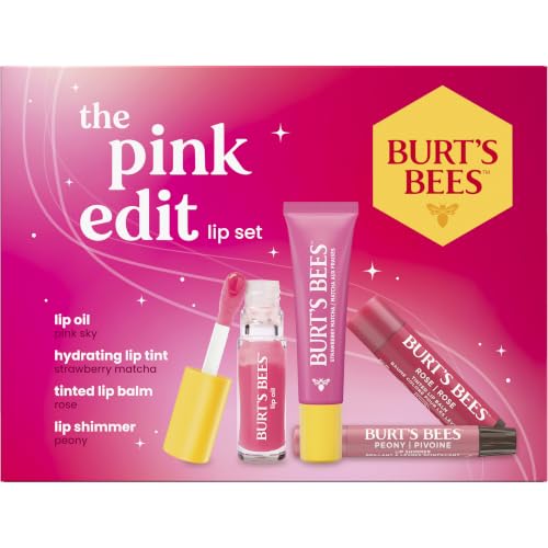 Burt's Bees The Pink Edit Holiday Lip Care Gift Set, 4 Products - image 8