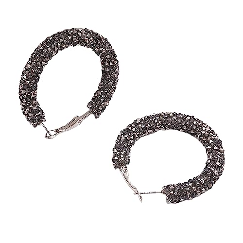 Boucles d'oreilles créoles pendantes rétro style chunky pour femme chic