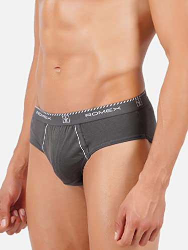 Image of RAMRAJ COTTON Men Pack Of 4 Solid Cotton Briefs | Soft Stretch Outer Elastic Waistband | Comfortable Daily Innerwear