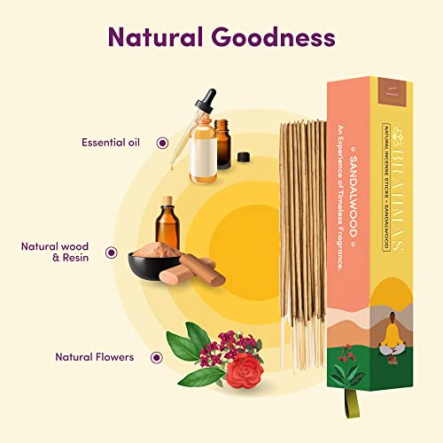 Brahmas Sandalwood Incense Sticks With Holder  thumb #3