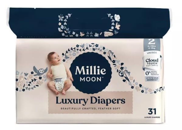 Millie Moon Luxury Disposable Diapers - (Size 2 and 31 Count)
