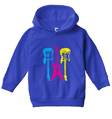 Tcombo Neon Guitars - Rock Star Musician Toddler/Youth Fleece Hoodie