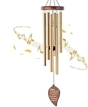 Nurven (Pack of 1) Wind Chimes for Outside - 30 Inch 6 Rustproof Aluminum Tubes Wooden Wind Bell Sympathy Wind Chimes Memorial Wind Chime for Gift Home Decoration, Outdoor, Garden & Patio.