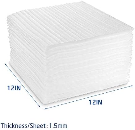 STARVAST 100-Count Packing Supplies Cushion Foam Sheets 12" x 12" Safely Wrap to Protect Dishes China Glasses Plates Fragile Items for Moving Boxes