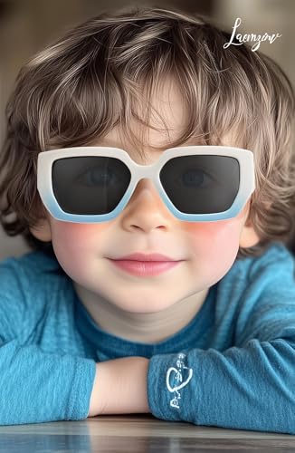 2 Bulk Narrow Rectangle Kids Sunglasses for Little Girls Boys, Toddler Shades with Lightweight Frame3