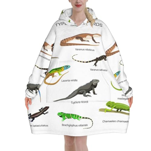 Couverture à capuche lézard pour des soirées d'hiver cocooning au chaud