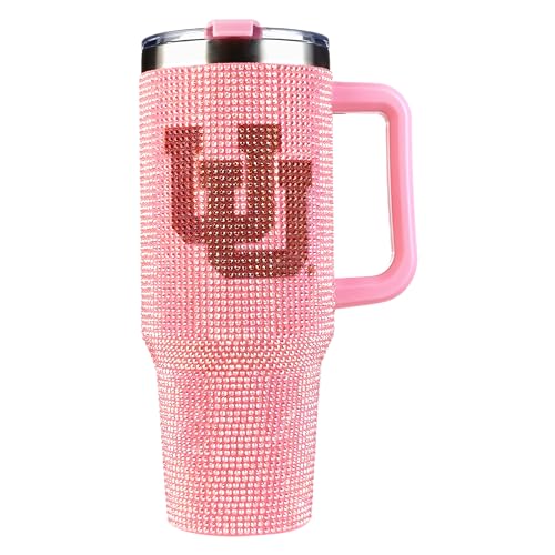 Image of The Memory Company Officially Licensed 40oz Pink Bling Game Day Tumbler, University of Utah
