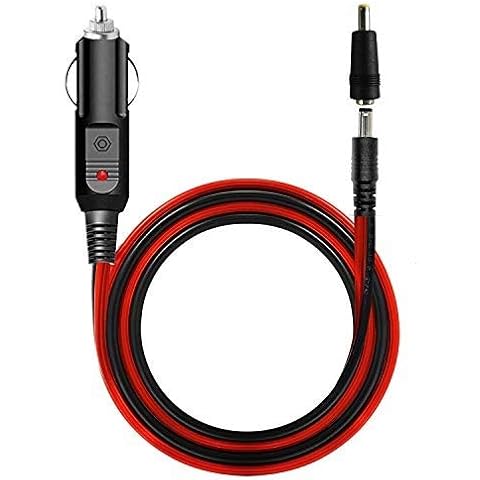 DOCA Zigarettenanzünder Stecker DC Autoladegerät Auto-Stromversorgungskabel, 12-24 V 4FT Zigarettenanzünder Stromversorgung Kordel 5,5mm x2,1mm/4,0mm x1,7mm Anschlusskabel Cover
