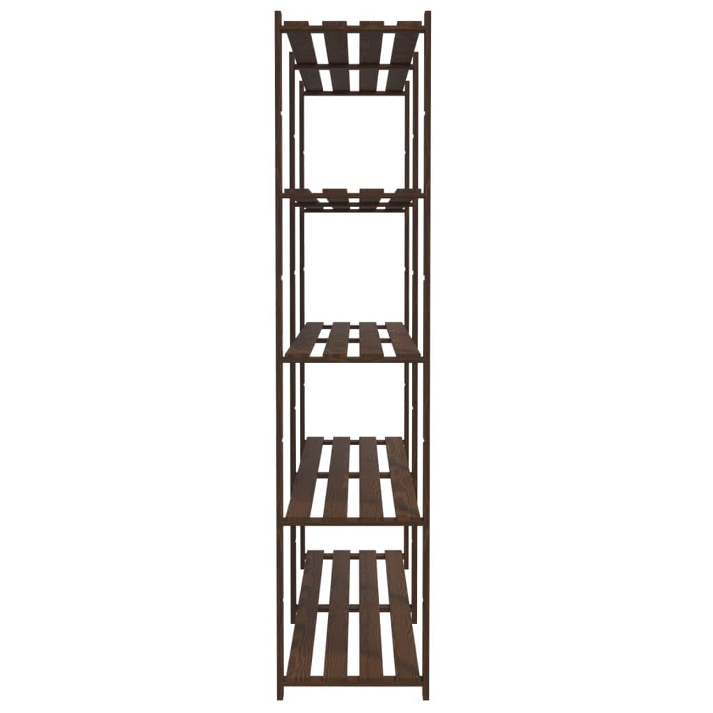 Estantería de 5 Niveles Madera Maciza Pino marrón 170x38x170 cm, Estanterias Almacenaje, Estanterias Trastero, Estanterias para Garaje, Estantes para Herramientas - SPU:373395