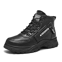Yeeteepot Stivali Donna Invernali Caldo Scarpe Antiscivolo Neve Stivaletti Comodo Camminata Stivali Casual Scarpe Sportive Nero 43 EU = 44 CN
