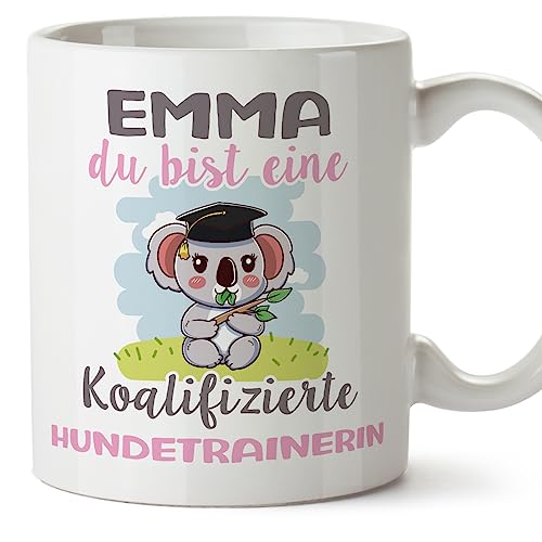 MUGFFINS Tazas Personalizadas para ADIESTRADORA CANINA - En Alemán - Koalifizierte Personalisierte - 11 oz / 330 ml - Regalo Personalizable original y divertido