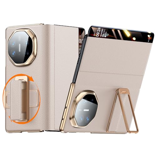 Coque cuir Huawei Mate X5 5G antichoc magnétique rose