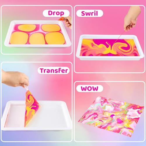 Prime Titoclar Kids' Water Marbling Paint Kit (Yellow) 4.99 + Free Shipping + 50% Off Code A6U1LLH0 - image 4