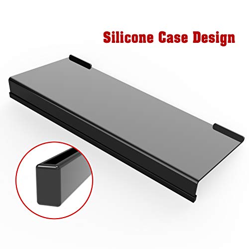 Kotemon Mini Computer Keyboard Stand-11.8'' X 5.1''-Small Computer Keyboard Tray Acrylic Keyboard Holder For 2.4G Wireless Keyboard 78 Keys Universal Compact Keyboard, With Black Silicone Strip, Black #TOP4