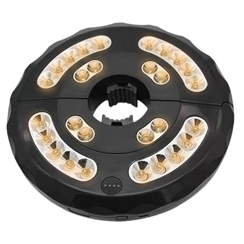 Rechargeable Patio Umbrella Light: Outdoor Umbrella Lights Lithium Battery Operated, 28 LED Cordless Umbrella Lights Outdoor Patio, Umbrella Pole Light for Camping Tent or Outdoor Use (Warm Light)