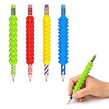 BrKern Schreibhilfe für Stift, Stifthaltung Hilfsmittel für Kinder und Erwachsene, 4 Stück Set für bessere Konzentration und Feinmotorik, Ideal für Unterricht und kreative Aktivitäten