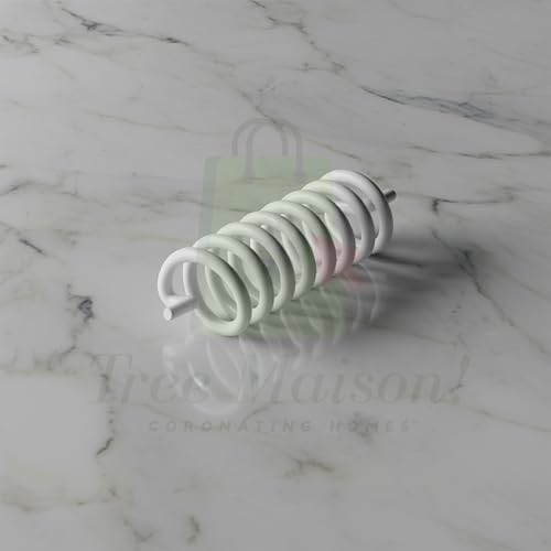 Image of Vastu White Round Anti-Clockwise Spring for West, North West Direction Used to Enhance the Energy of Space Element |Size- 1.5Inch Approx (Pack of 9)